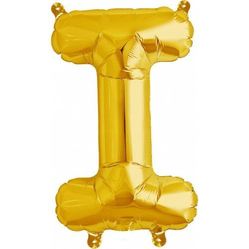 Alphabet Balloon Gold 16in I *Clearance*