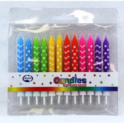 Candle Waves & Dots 12pc