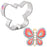 Cookie Cutter Simple Butterfly 3in