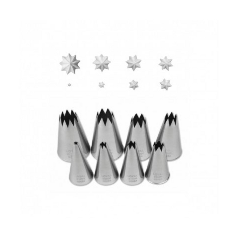 12pc Pastry Tube Star Set