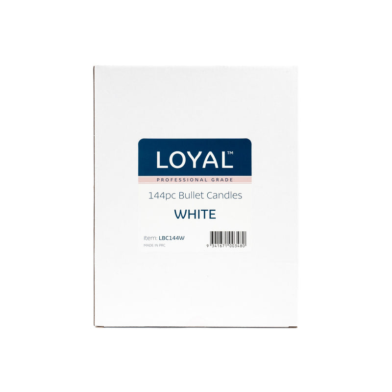Bullet Candle White 144pc