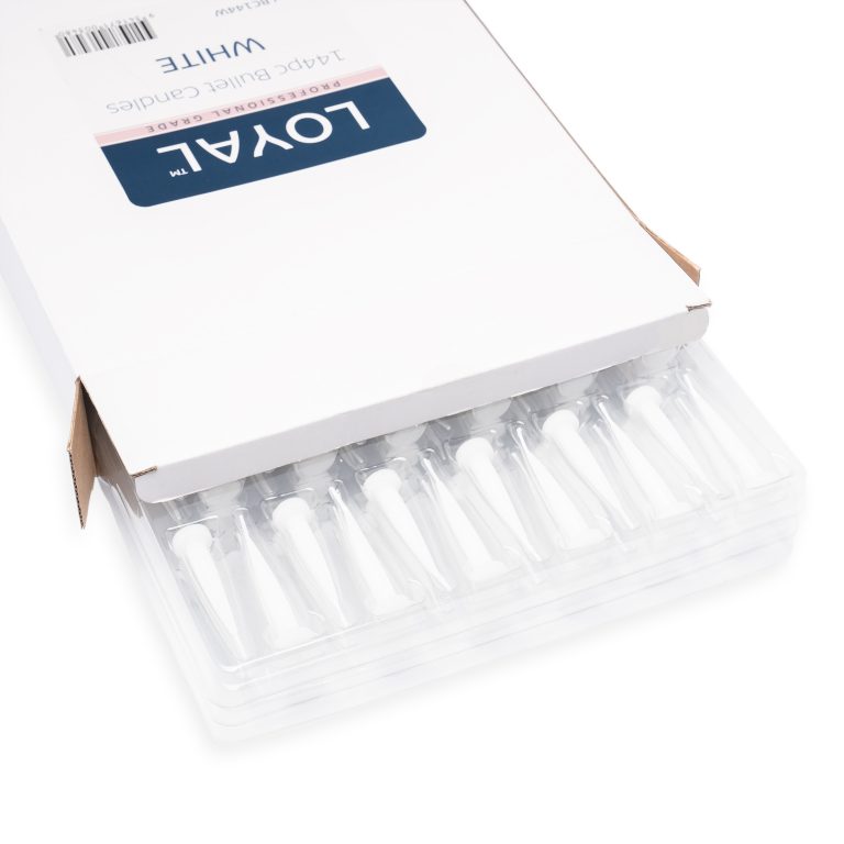 Bullet Candle White 144pc