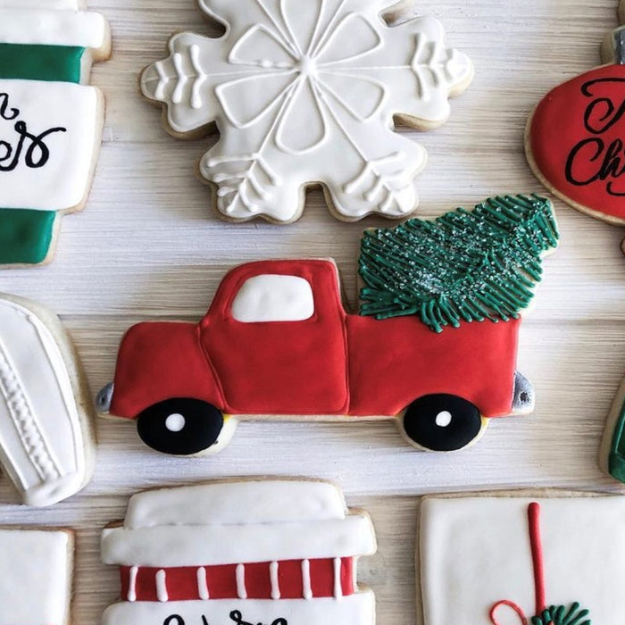 Cookie Cutter Vintage Truck With Tree 5in
