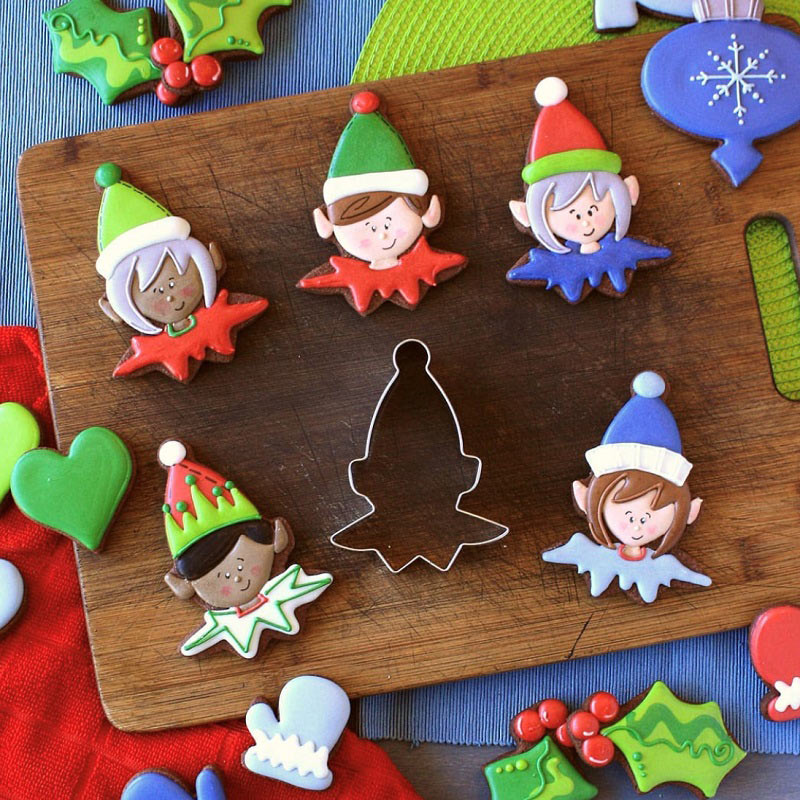 Cookie Cutter Elf Face 4in