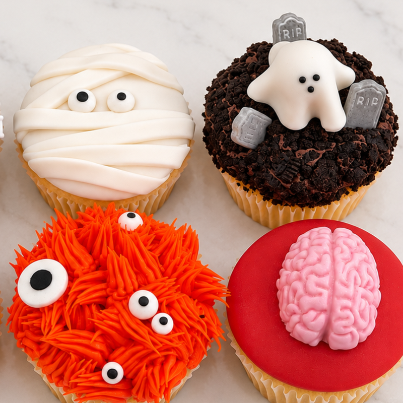 Kids Spooky Halloween Cupcake Class - Tuesday 6.10.26 AM