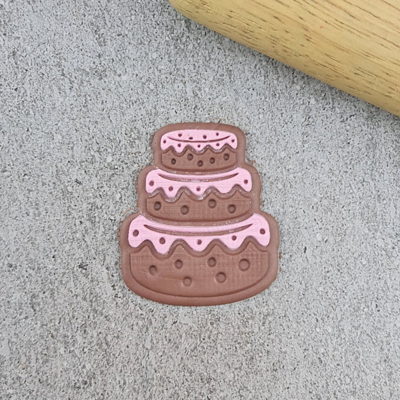 Stamp Debosser With Cutter Cake Mini