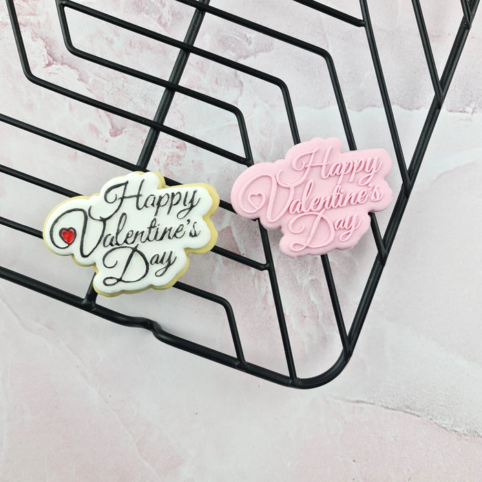 Stamp Debosser With Cutter Happy Valentine's Day Mini