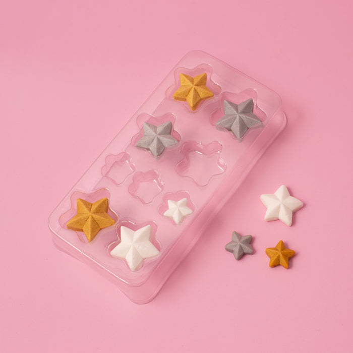 Icing Decorations Shimmer Stars 9pc