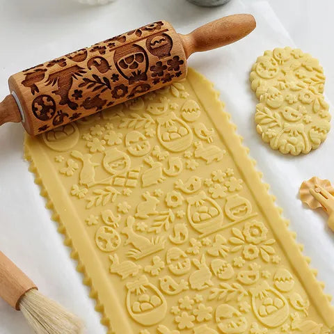 Wooden Easter RollingPin