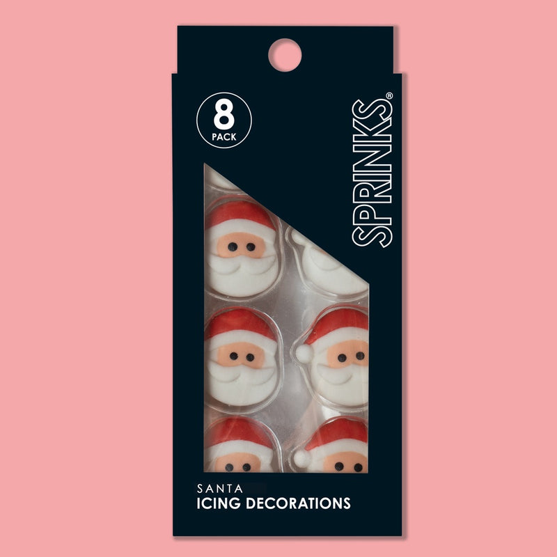 Icing Decorations Santa 8pc