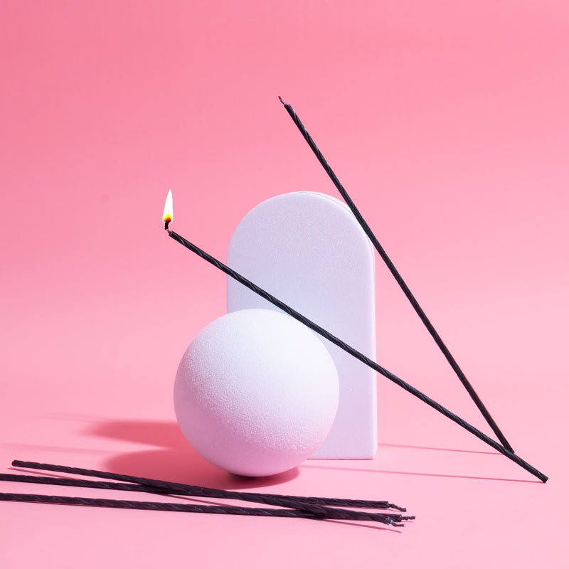 Fine Spiral Cake Candle Black 16pc