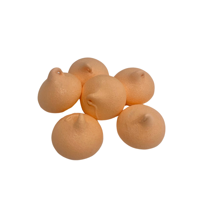 Meringue Kisses 6pc Apricot