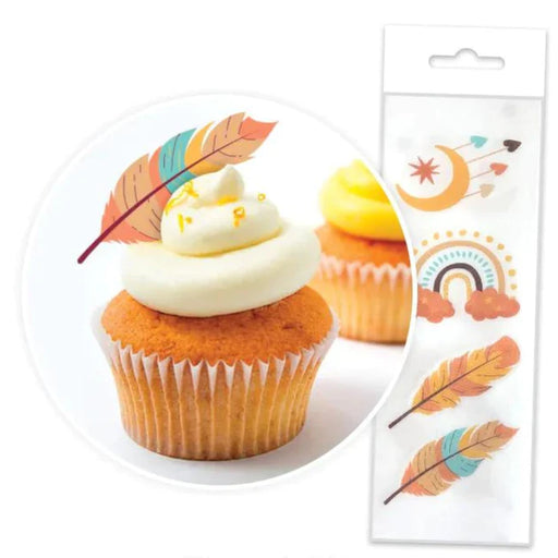Edible Wafer Cupcake Toppers 16Ppc Boho *Clearance*