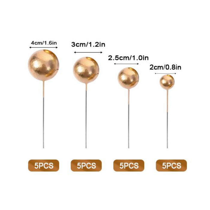 Gold Ball Topper 20pc