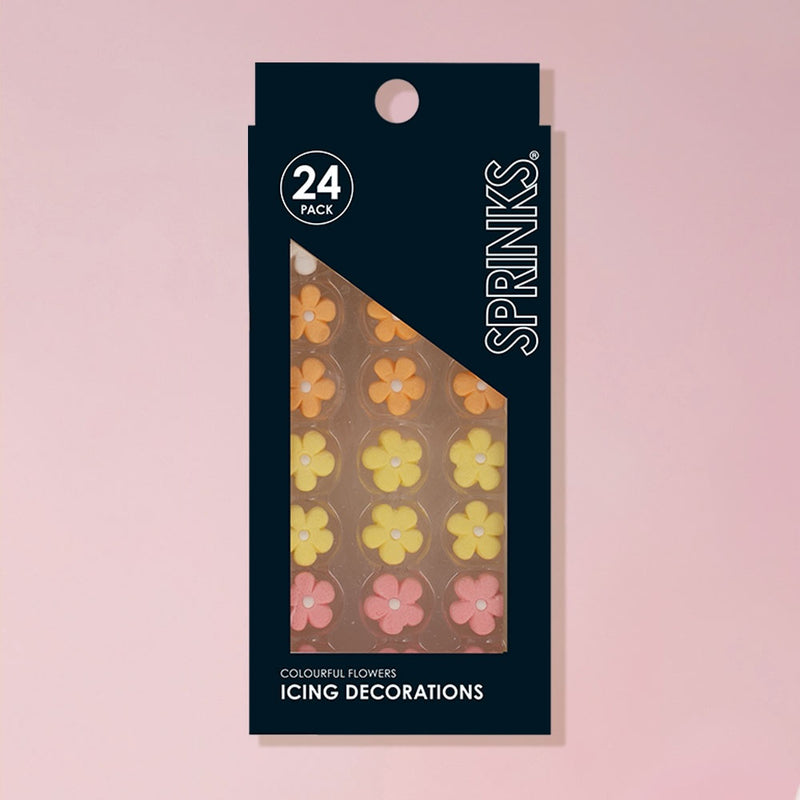 Icing Decorations Flowers 24pc