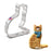 Cookie Cutter Cat with Tail 4in