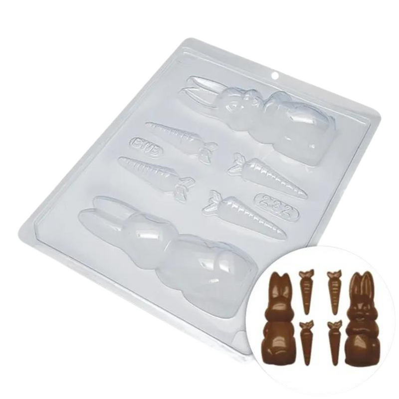 Plastic Mould Bunny Rabbit With Carrots