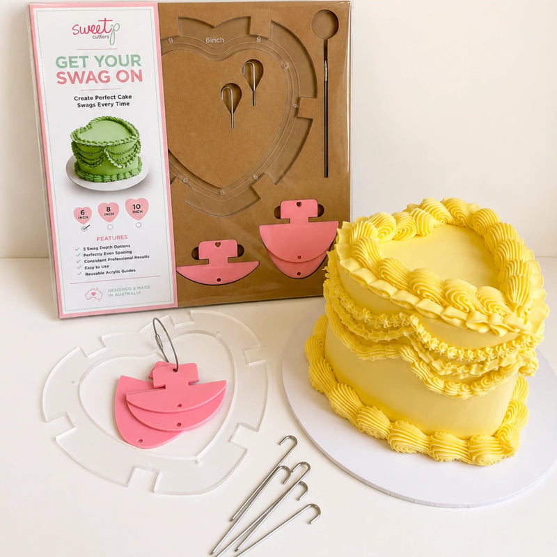 Get Your Swag On 'Sweet P' Cake Swag Heart Template