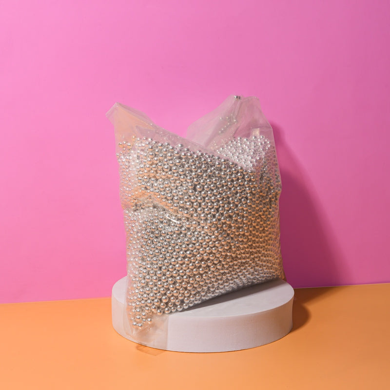 Shiny Silver Cachous 6mm 2kg