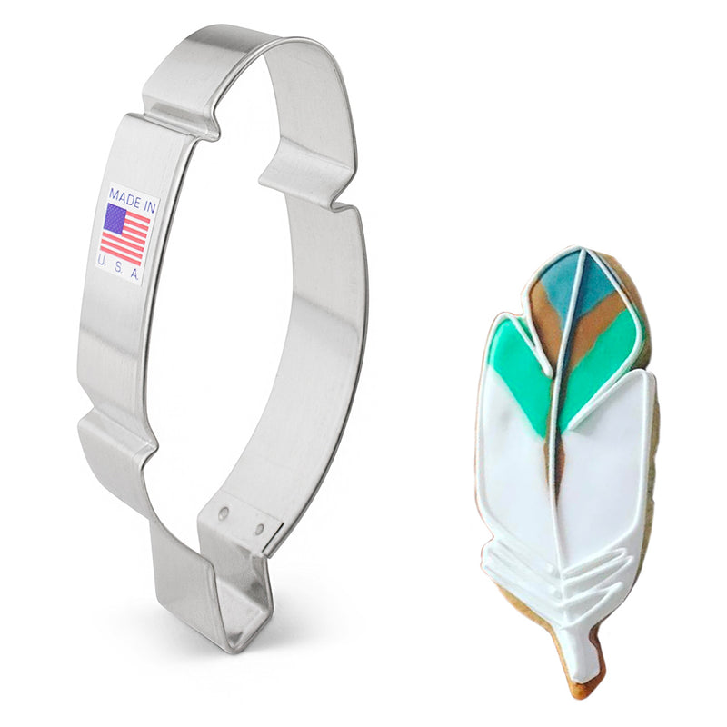 Cookie Cutter Feather 4.5in