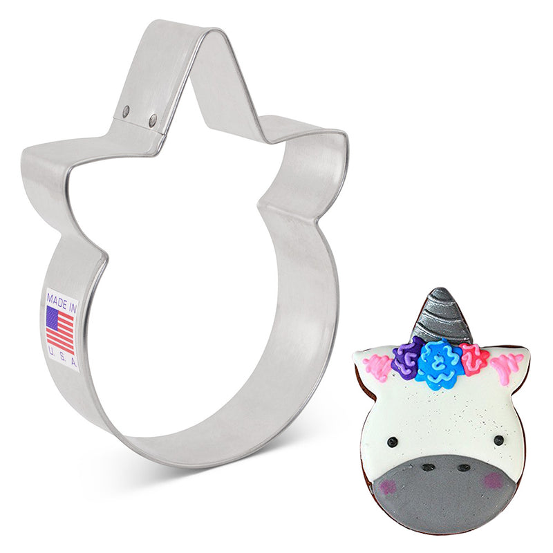 Cookie Cutter Unicorn Face 4in