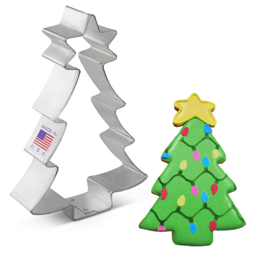 Cookie Cutter Christmas Tree with Star 4.5in