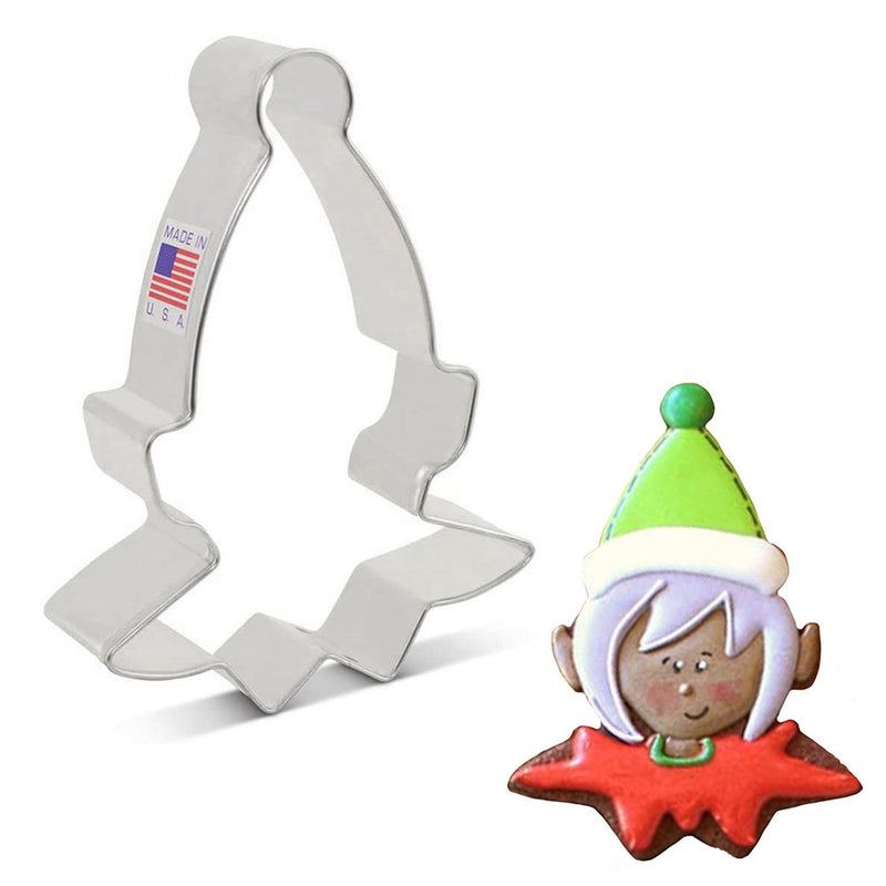 Cookie Cutter Elf Face 4in