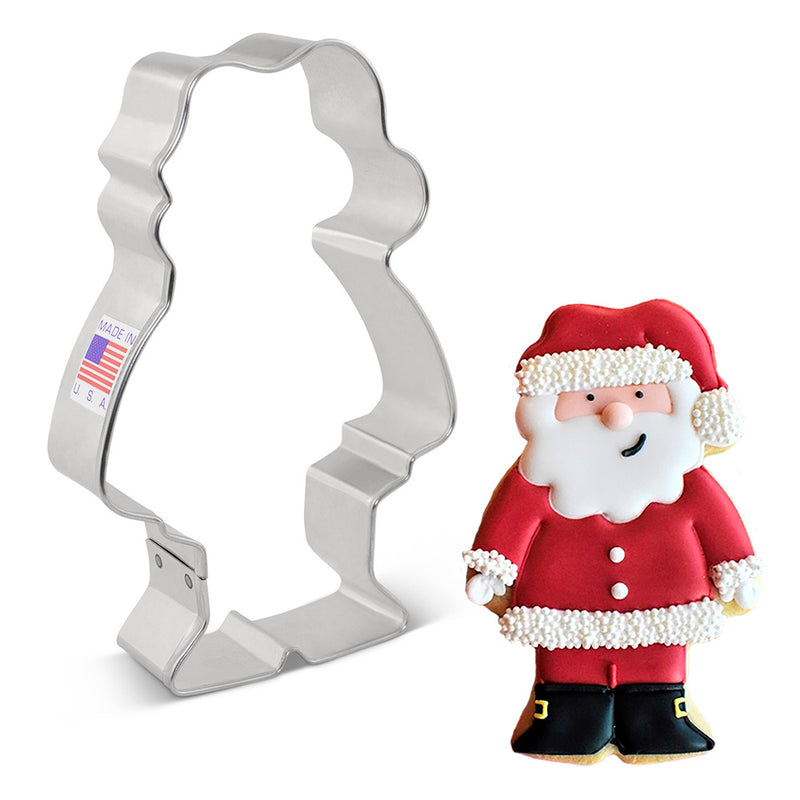 Cookie Cutter Jolly Santa 4.5in