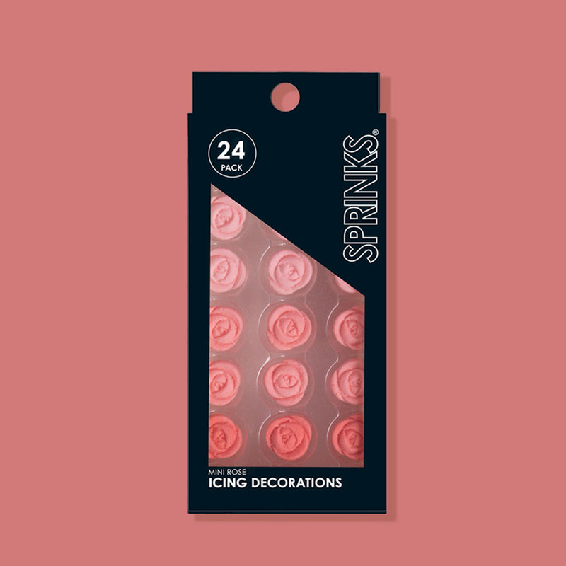 Icing Decorations Mini Roses 24pc