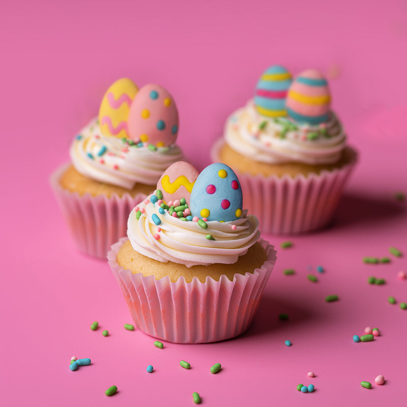 Icing Decorations Colourful Easter Eggs 8pc