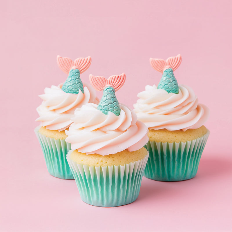 Icing Decorations Mermaid Tails 8pc
