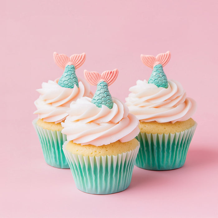 Icing Decorations Mermaid Tails 8pc
