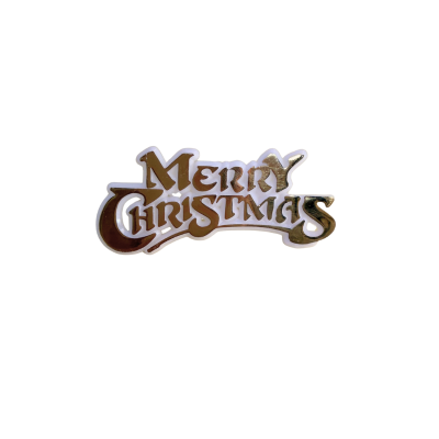 Merry Christmas Sign Gold