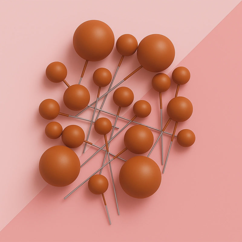 Matte Ball Topper Burnt Orange 20pc