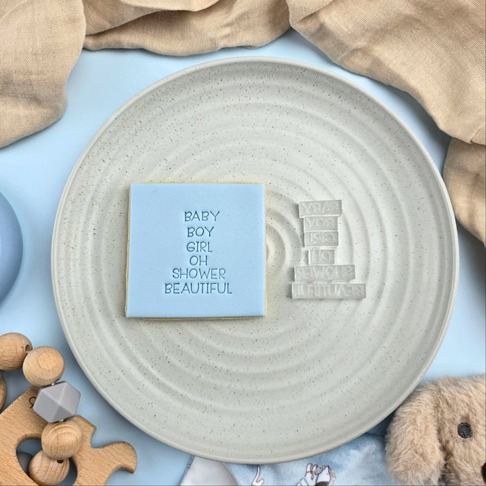 Stamp Embosser Set Baby Mixed Message