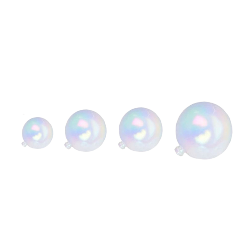 Hologram Ball Topper White 12pc