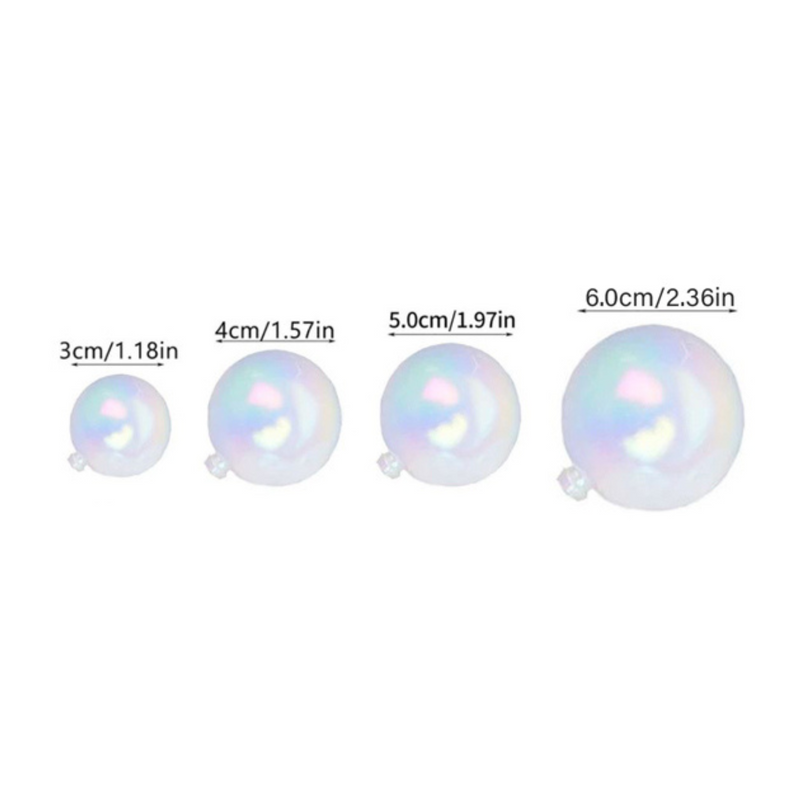 Hologram Ball Topper White 12pc