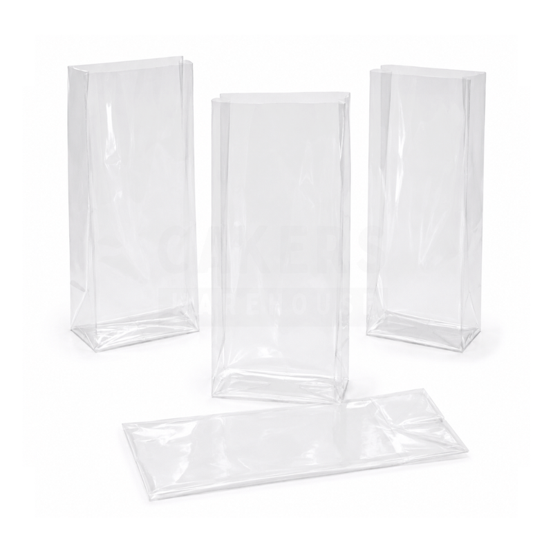 Block Bottom Cellophane Bag 100pc