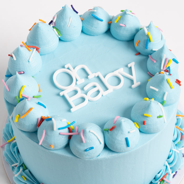 Dressed Cake Blue Piped
