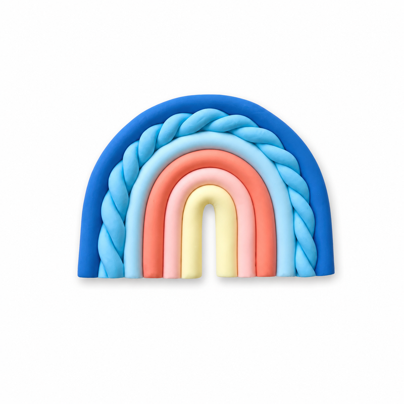 Fondant Topper Blue Rainbow