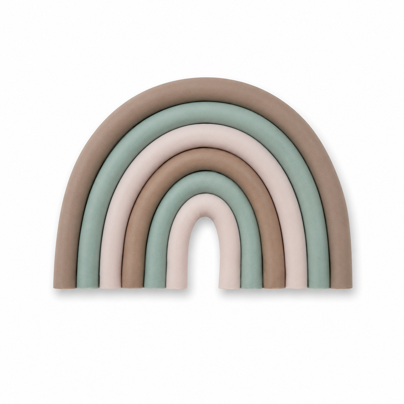 Fondant Topper Boho Green Rainbow