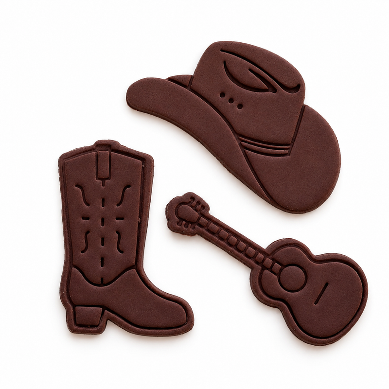 Fondant Topper Cowboy Set 3pc