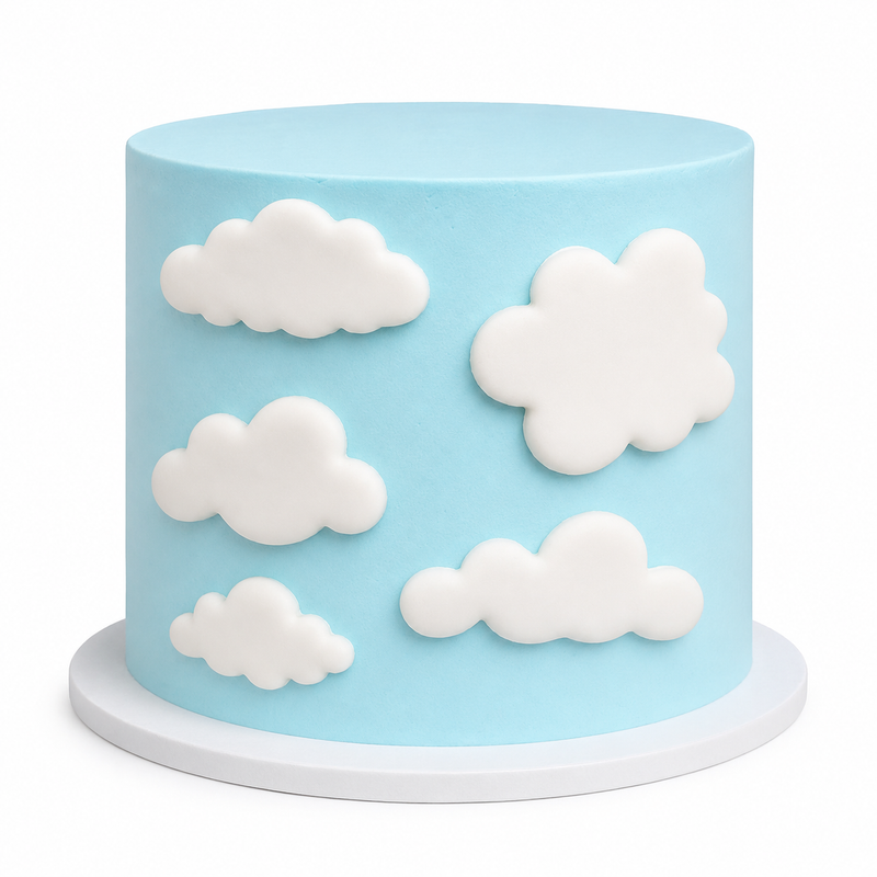 Fondant Topper Cloud 5pc