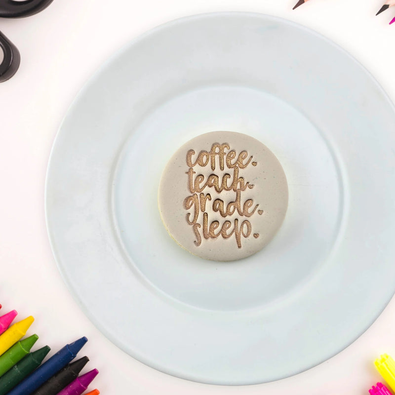 Stamp Embosser Coffee, Teach, Grade, Sleep