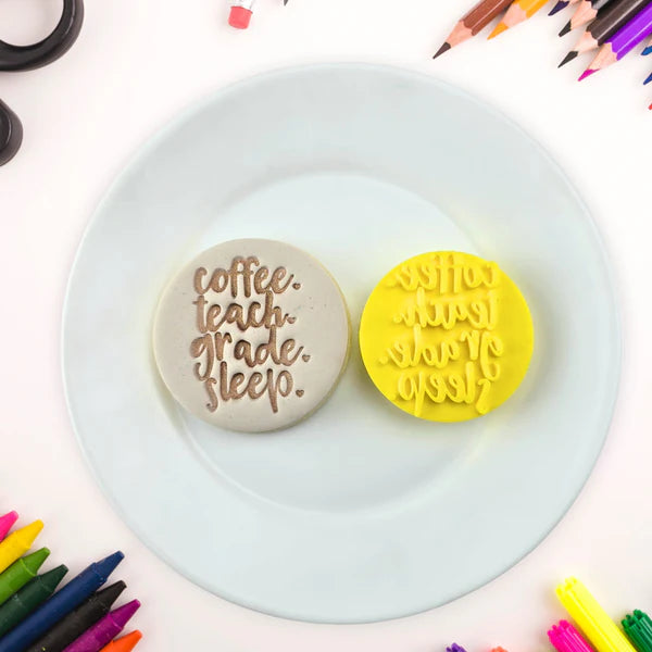 Stamp Embosser Coffee, Teach, Grade, Sleep