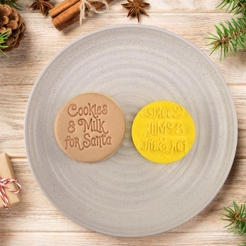 Stamp Embosser Cookies & Milk For Santa