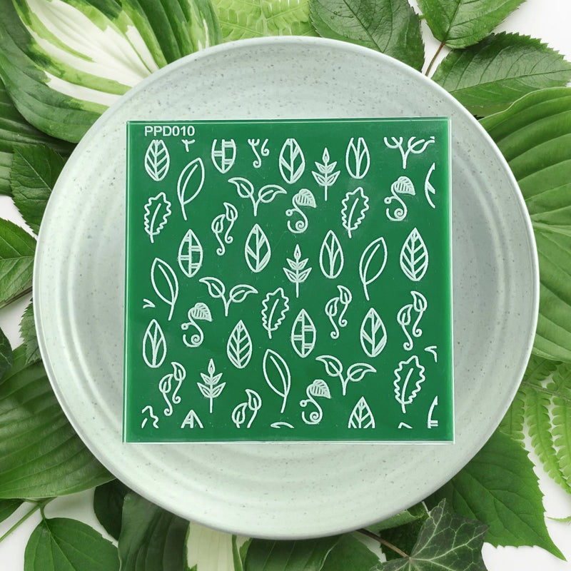 Debosser Pattern Plate Curvy Leaves