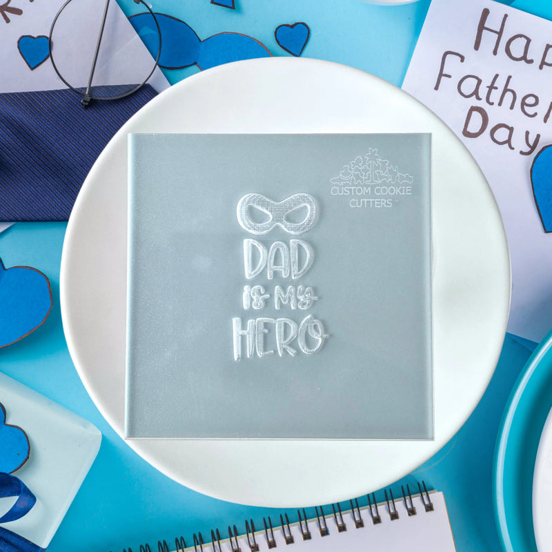 Debosser Plate Dad Is My Hero