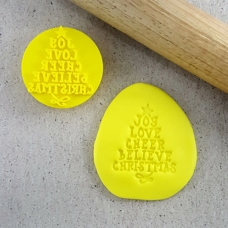 Stamp Embosser Joy, Cheer, Believe, Christmas