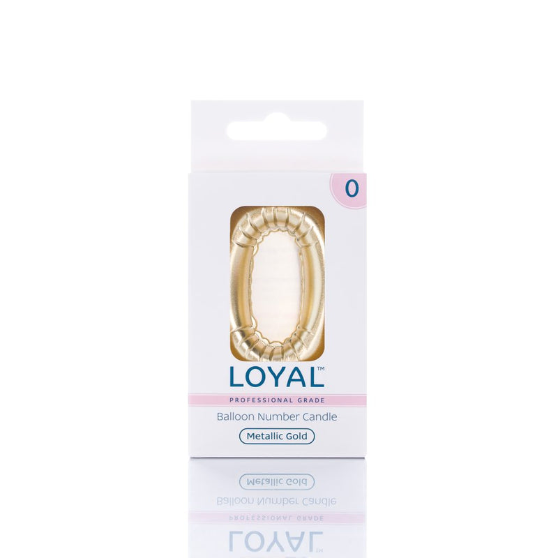 Balloon Candle Number Metallic Gold